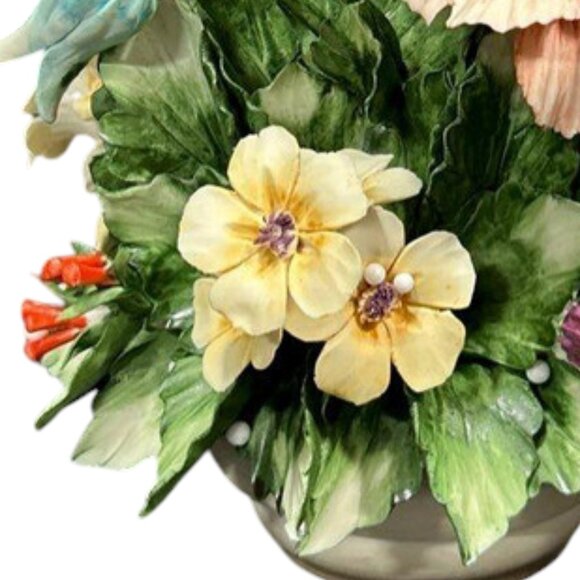 Mollica Capodimonte Porcelain Flower Bouquet IOB w/Hang Tag - Picture 7 of 12